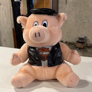Vintage Harley-Davidson pig stuffy